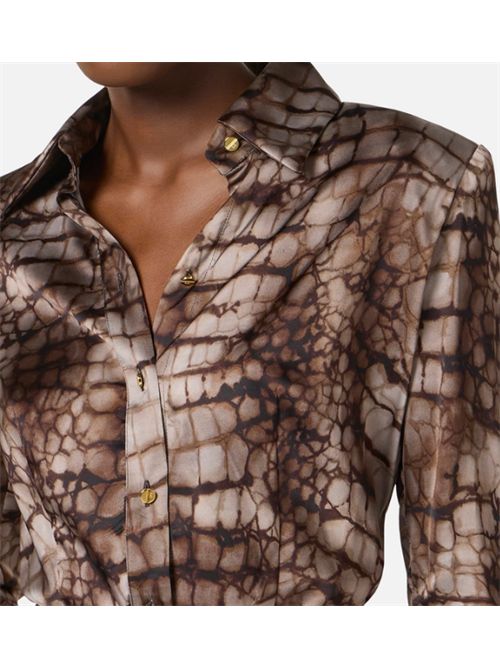 ALLIGATOR PRINT SHIRT ELISABETTA FRANCHI | CA13161E2644 cacao